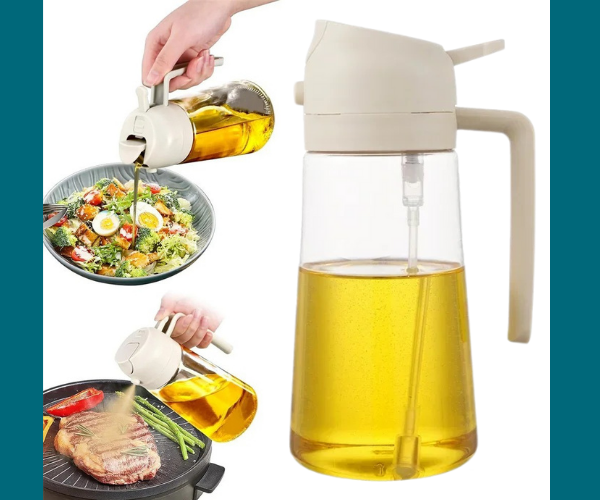 Dispensador de Aceite de Vidrio 2 en 1 - DuoAceite™.
