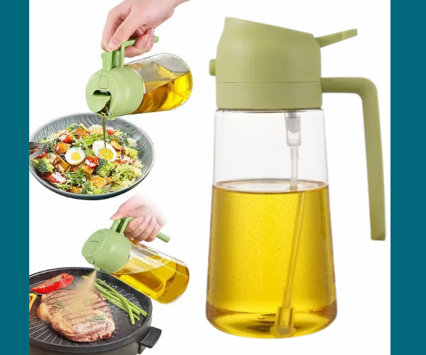 Dispensador de Aceite de Vidrio 2 en 1 - DuoAceite™.