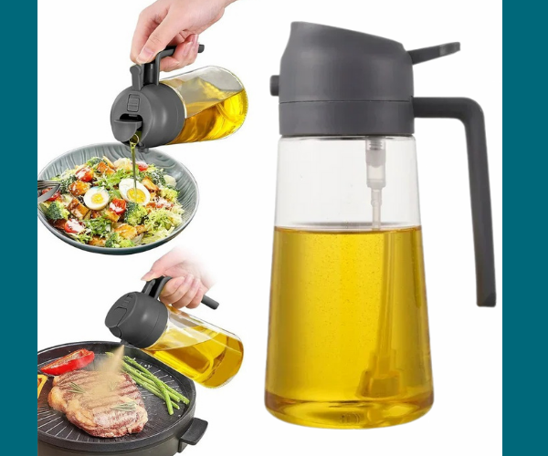 Dispensador de Aceite de Vidrio 2 en 1 - DuoAceite™.