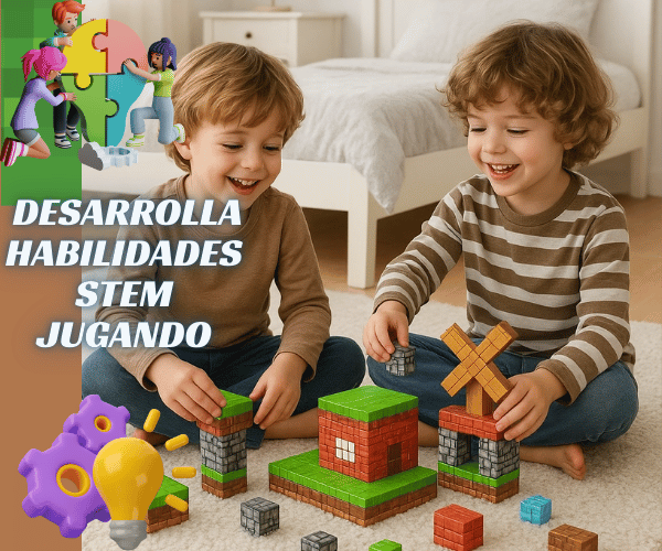 MineBloques™ - Bloques Magnéticos PREMIUM de 100 Piezas.