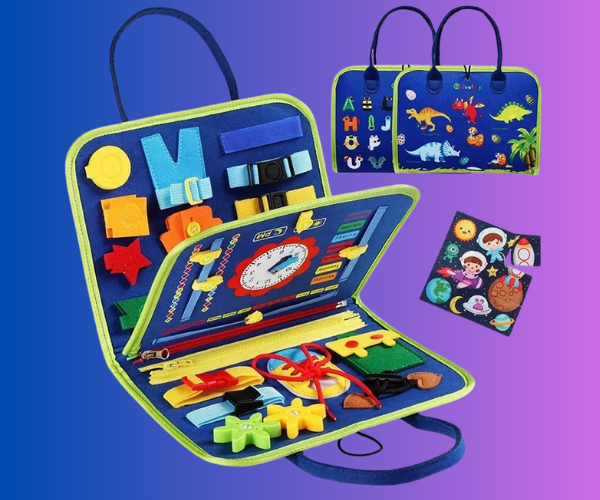 MotriPlay™- Tablero Montessori de habilidades sensoriales.