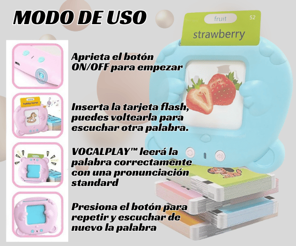 VocalPlay™ - El lector bilingüe más vendido.