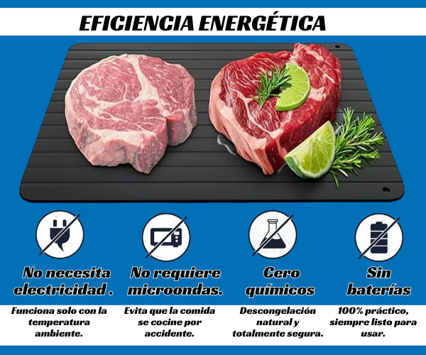 FrostAway™ – Bandeja de Descongelación Rápida para Alimentos.