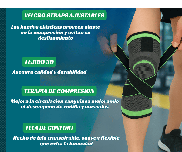 VitalKnee™ 1PIEZA - Rodillera De Compresión Ajustable.