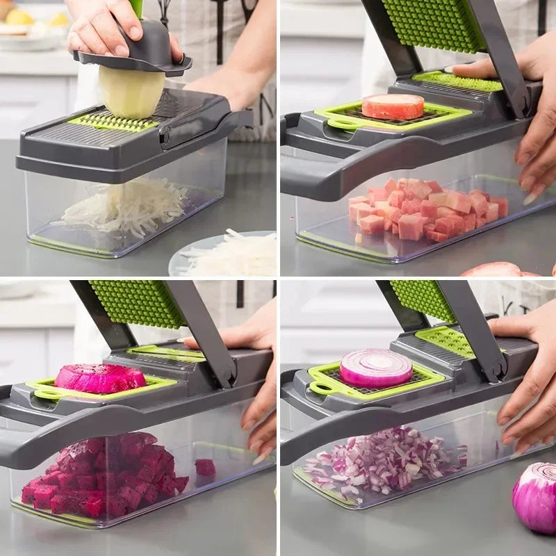KitchenPro™ Cortador Multifuncional 14 en 1.