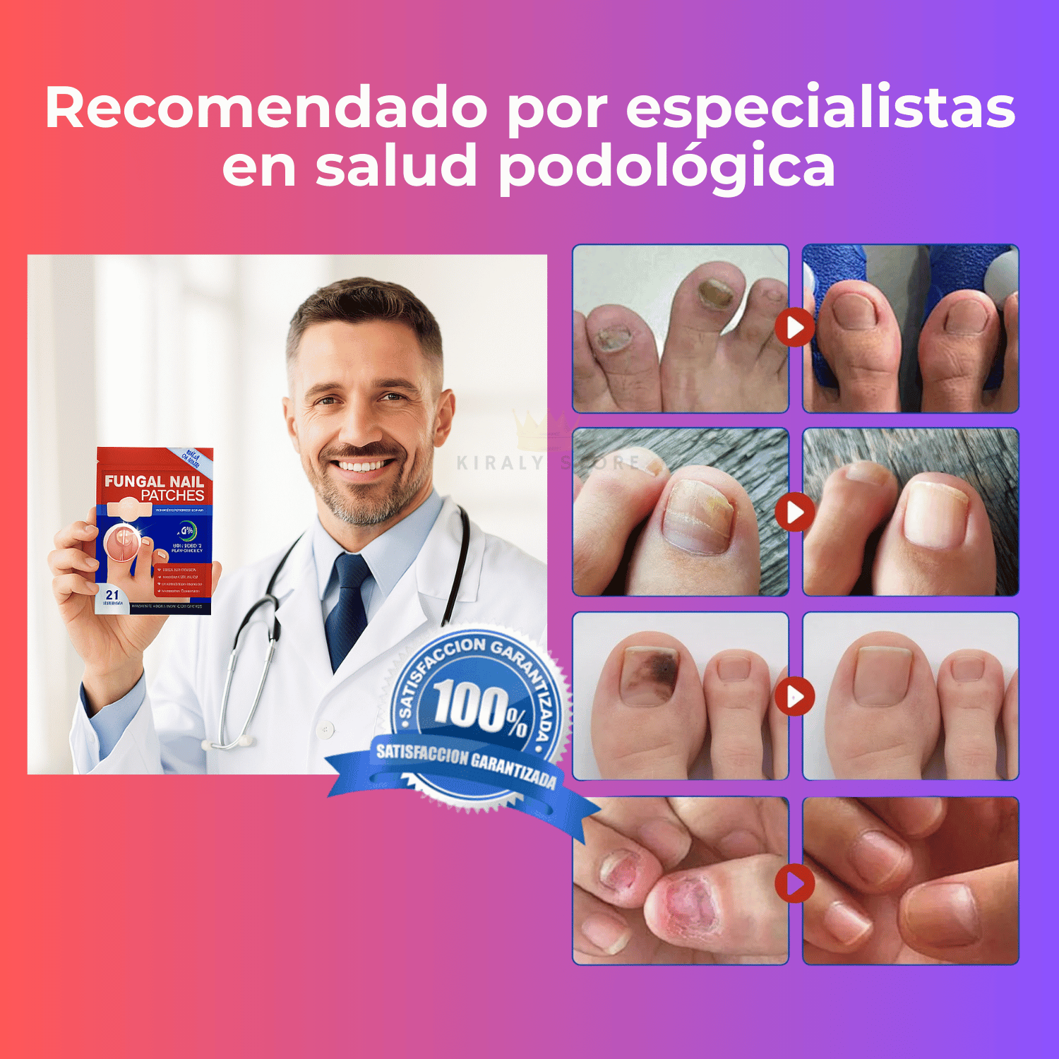 Parches antifúngicos para uñas. 21 piezas